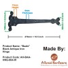 "Baale" Black Antique Iron Hinge